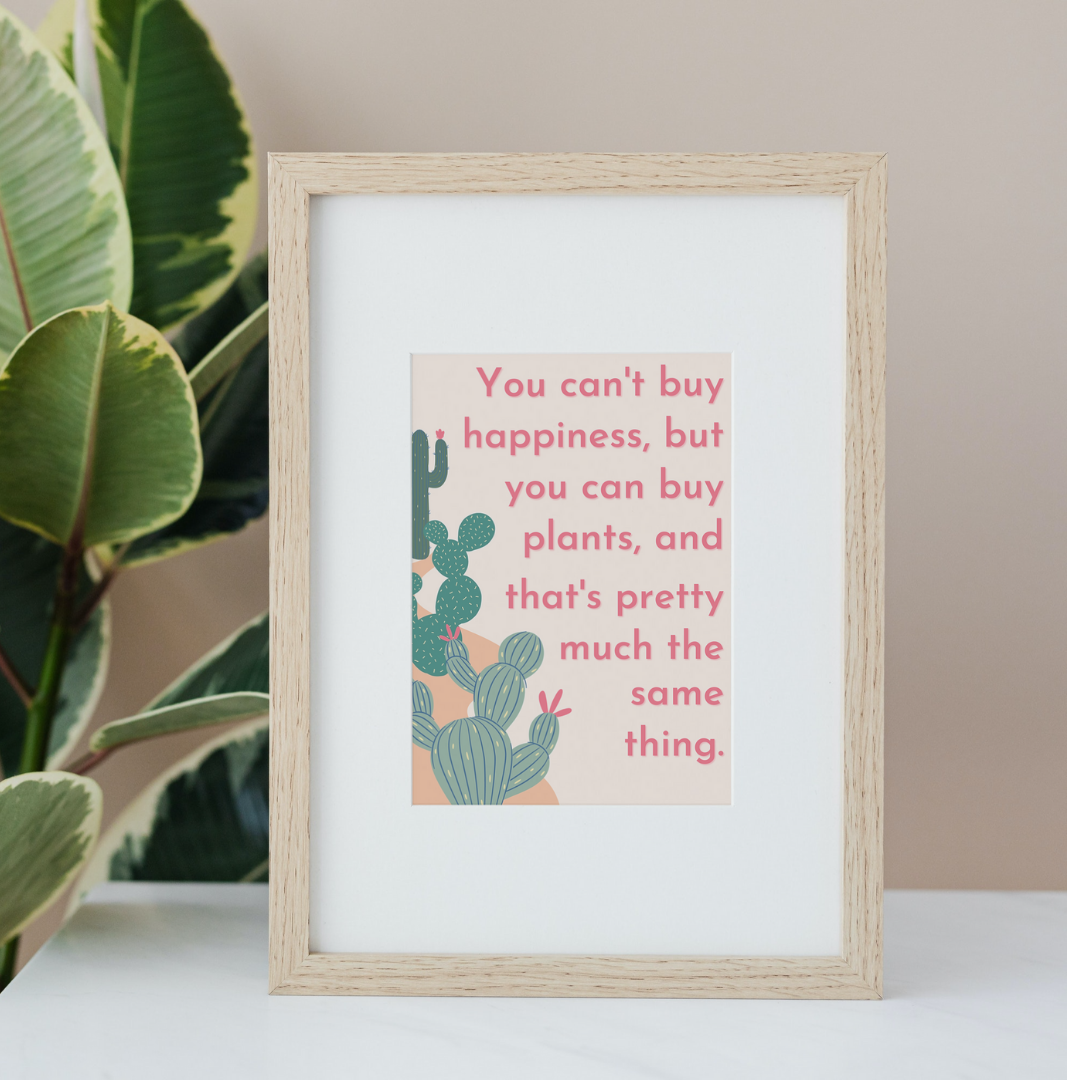 Buying Happiness Through Plants - Wall Poster - Le Botanist